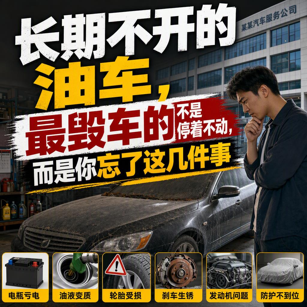 很多人觉得油车放着不开最安全，不折腾就不会坏。可修车师傅一句话就打脸了：十台停