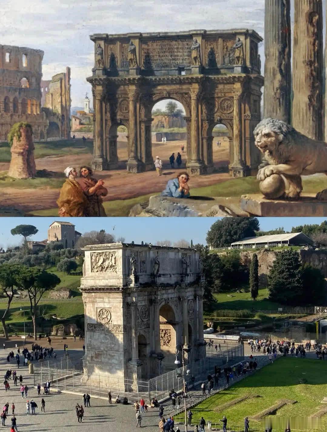 上下三百年：不止油画，是罗马的时光穿梭机。粉丝投稿:之前我在某本历史书中看到一个