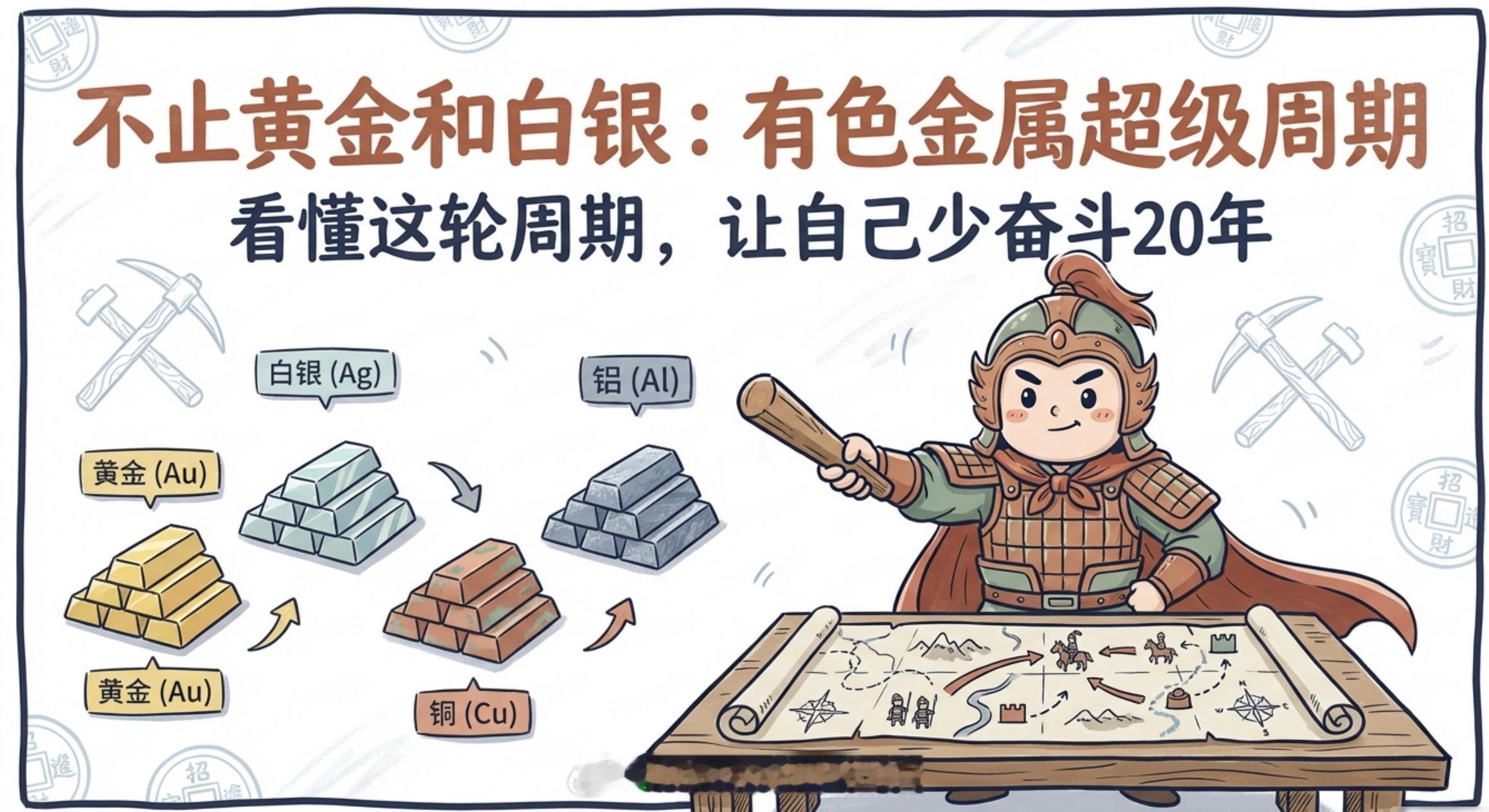 有色金属的超级周期已经来了有色金属这几天涨得比较好，问的人又开始多了起来。首先对