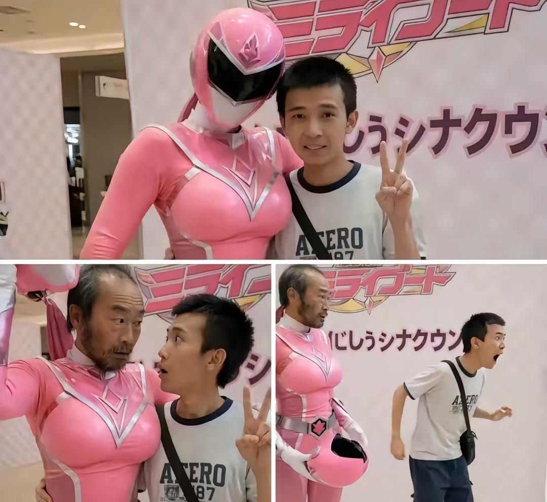哈哈，笑死了，本来以为是个大美女，摘下头盔后才发现原来是一个大老爷们，这反差，就