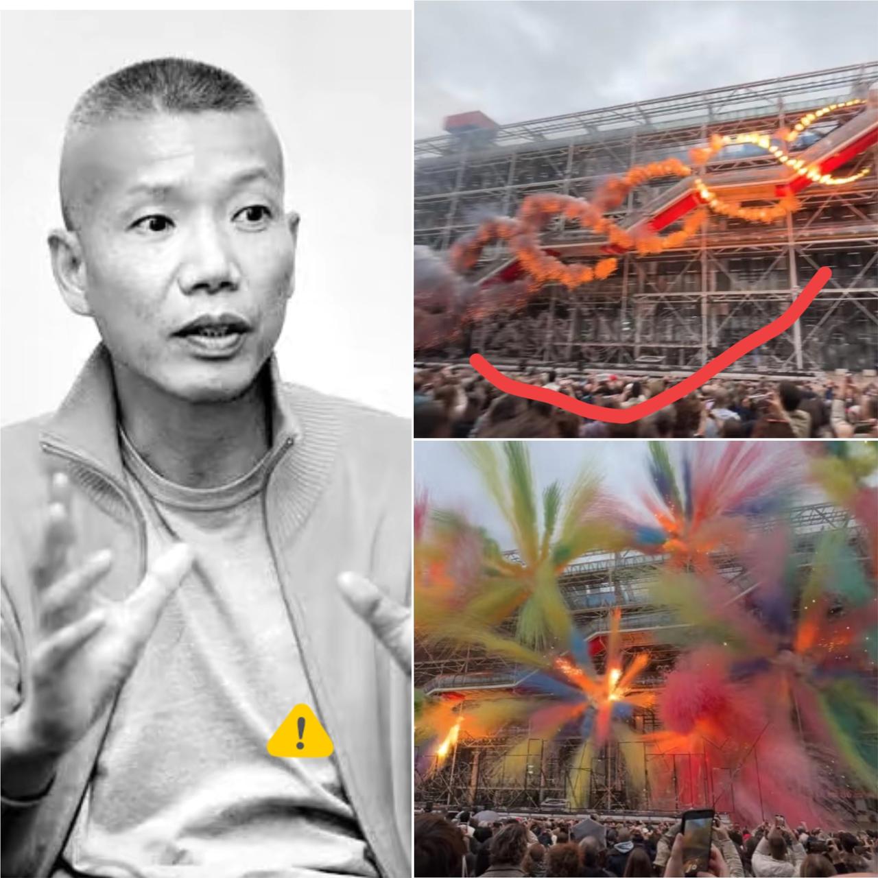 第一次见把“翻车”当艺术的！蔡国强在巴黎又搞出大动静，这次直接把蓬皮杜艺术中