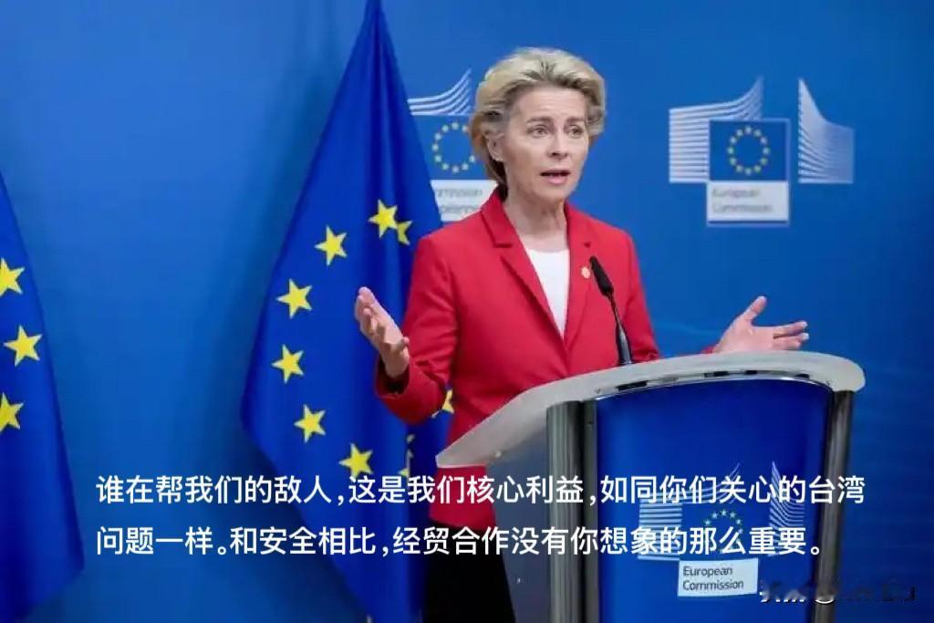 冯德莱恩的话说得已经很明白了，字里行间流露出警告的意味。欧洲的核心利益和你们的台