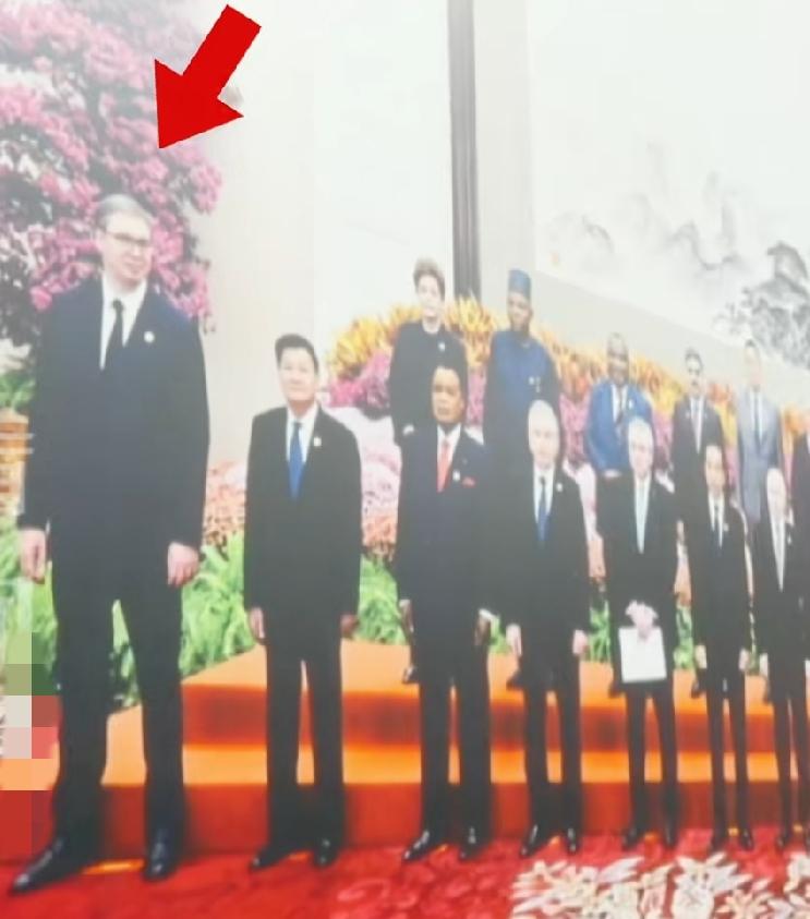 看合影577的身高多少有点不合群了[呲牙笑]，在一大纪念馆看到自己的照片，武契奇摸
