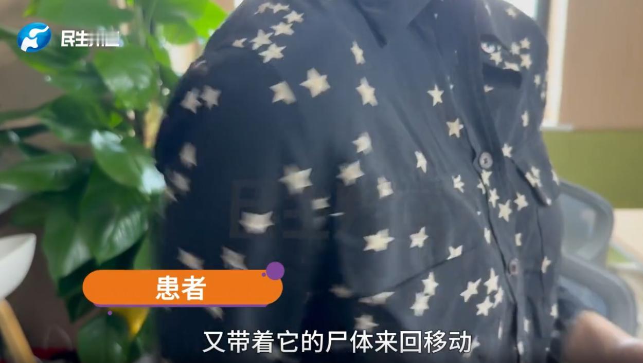 后背发凉！8月28日报道，河南一女子在睡梦中的时候，以为身边来了只小虫子，就直接