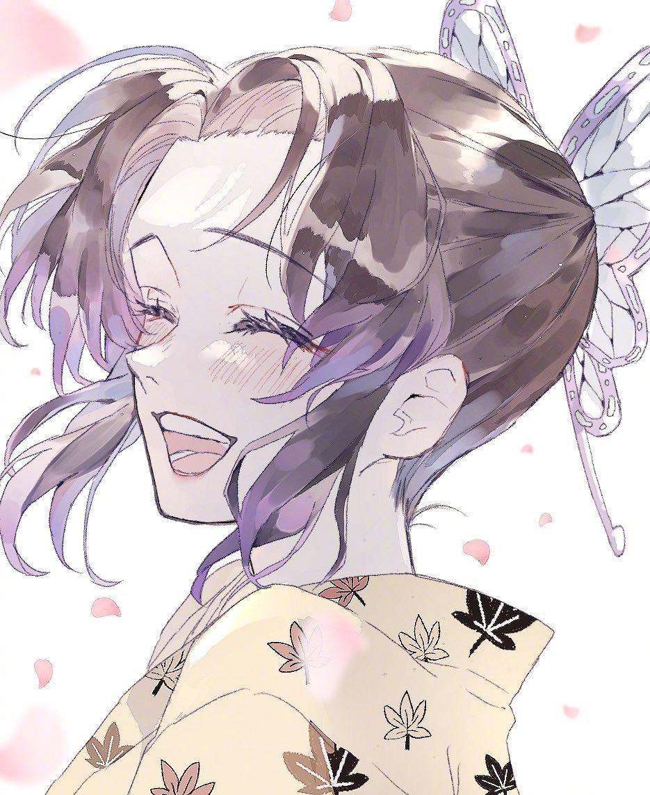 笑起来的蝴蝶忍更漂亮了[扁嘴]（绘：holo_houjicha）​​​​