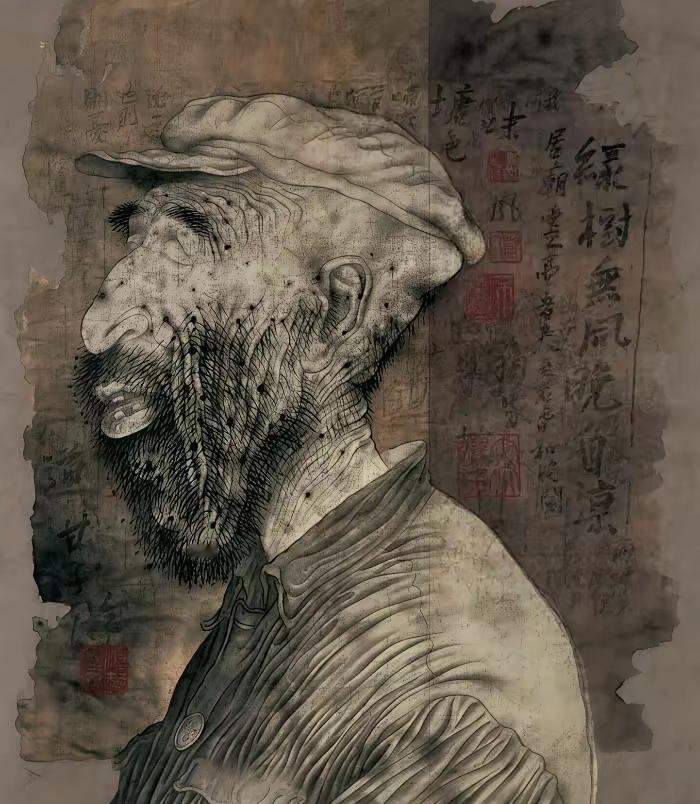 据说这些都是清华美院的作品，个个将人画的丑陋不堪。在那群美院教授眼里这是美，但