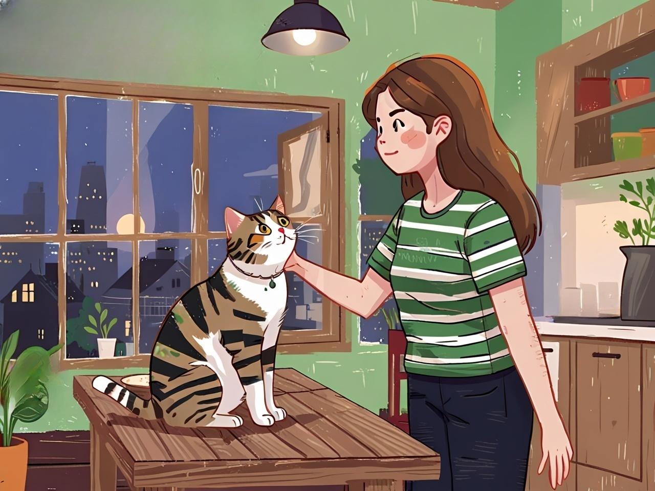 家里多人养一猫时，怎么确定猫最喜欢谁？1.睡觉首选谁身边猫很敏感，安全感很