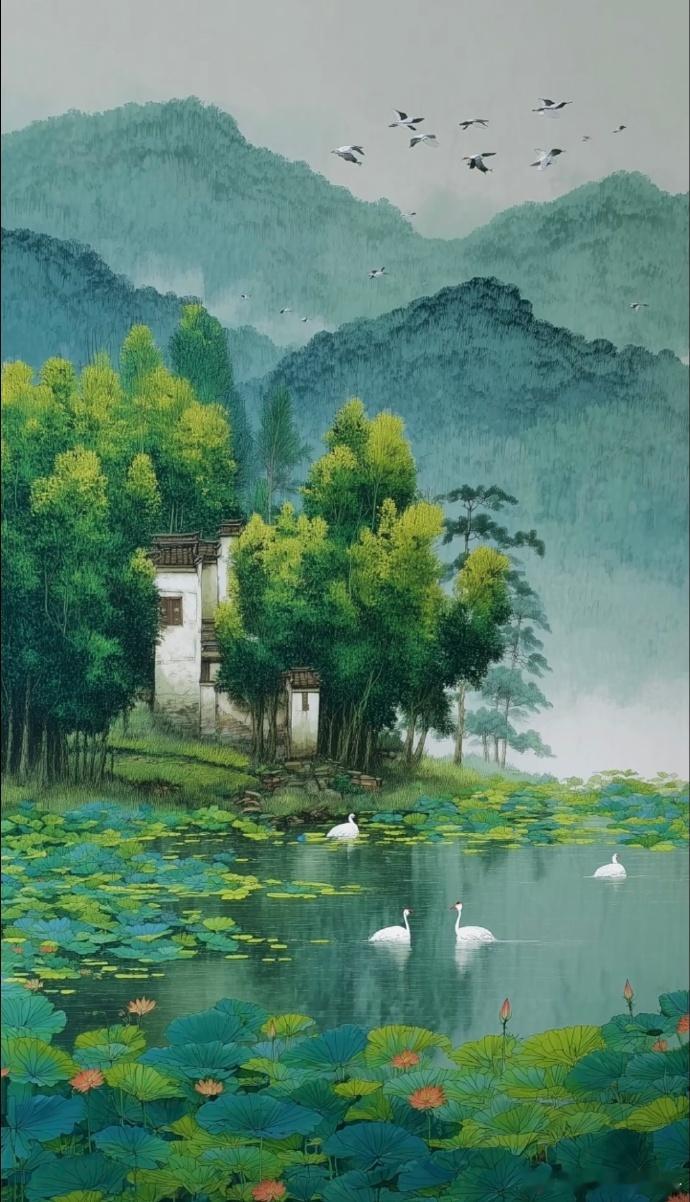 “深山独处，听风拾闲…”