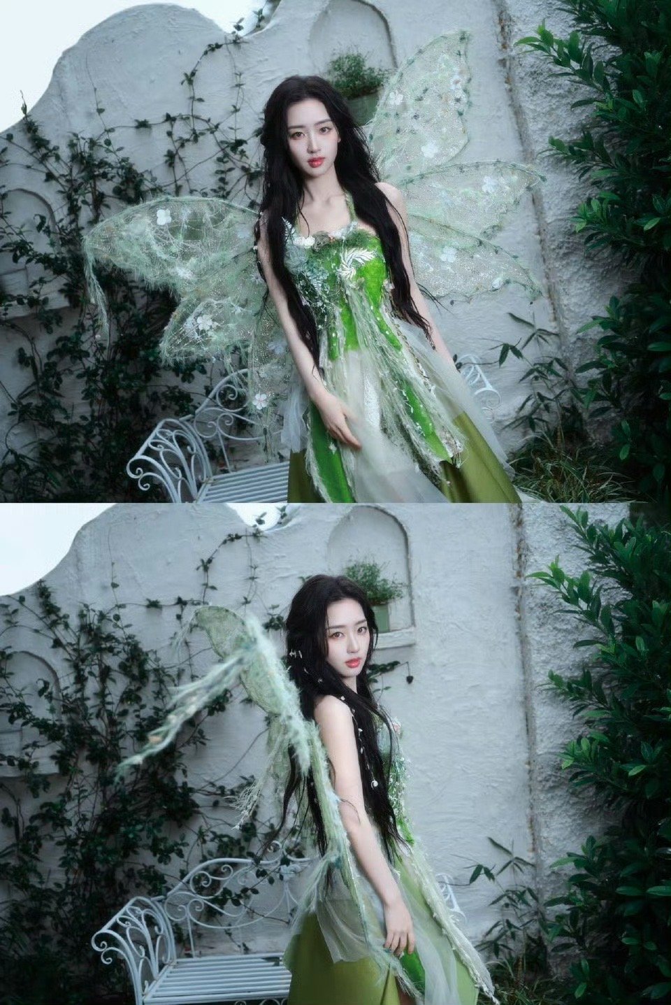 邓恩熙看得出她是精灵时尚圈终于解锁正确仙气打开方式！邓恩熙倚在藤蔓间凝视镜头
