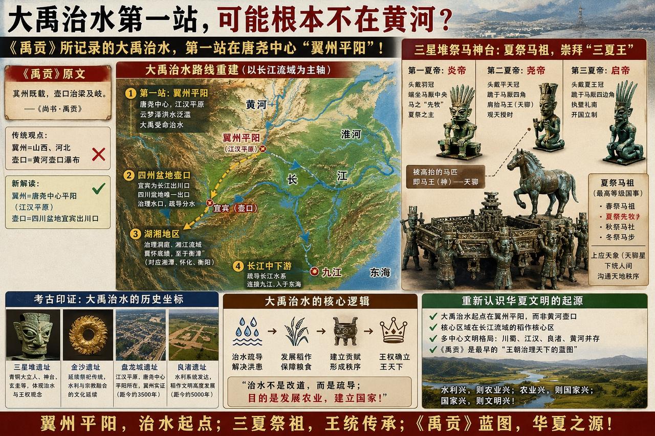《禹贡》所记录的大禹治水，第一站或在唐尧中心“翼州平阳”？《尚书·禹贡》开篇