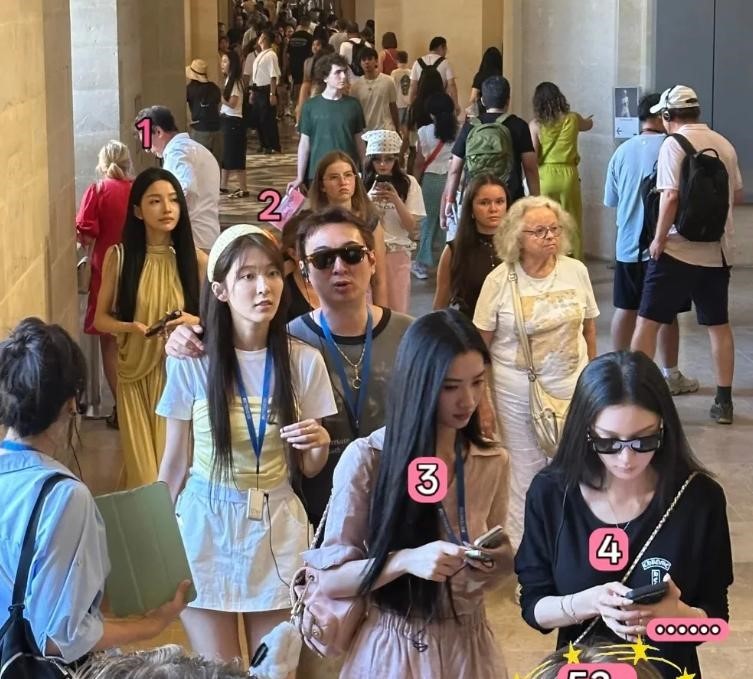 王思聪带着5个女生逛卢浮宫说实话，聪哥的每一任都是像个小网红，说实话，没有一个是