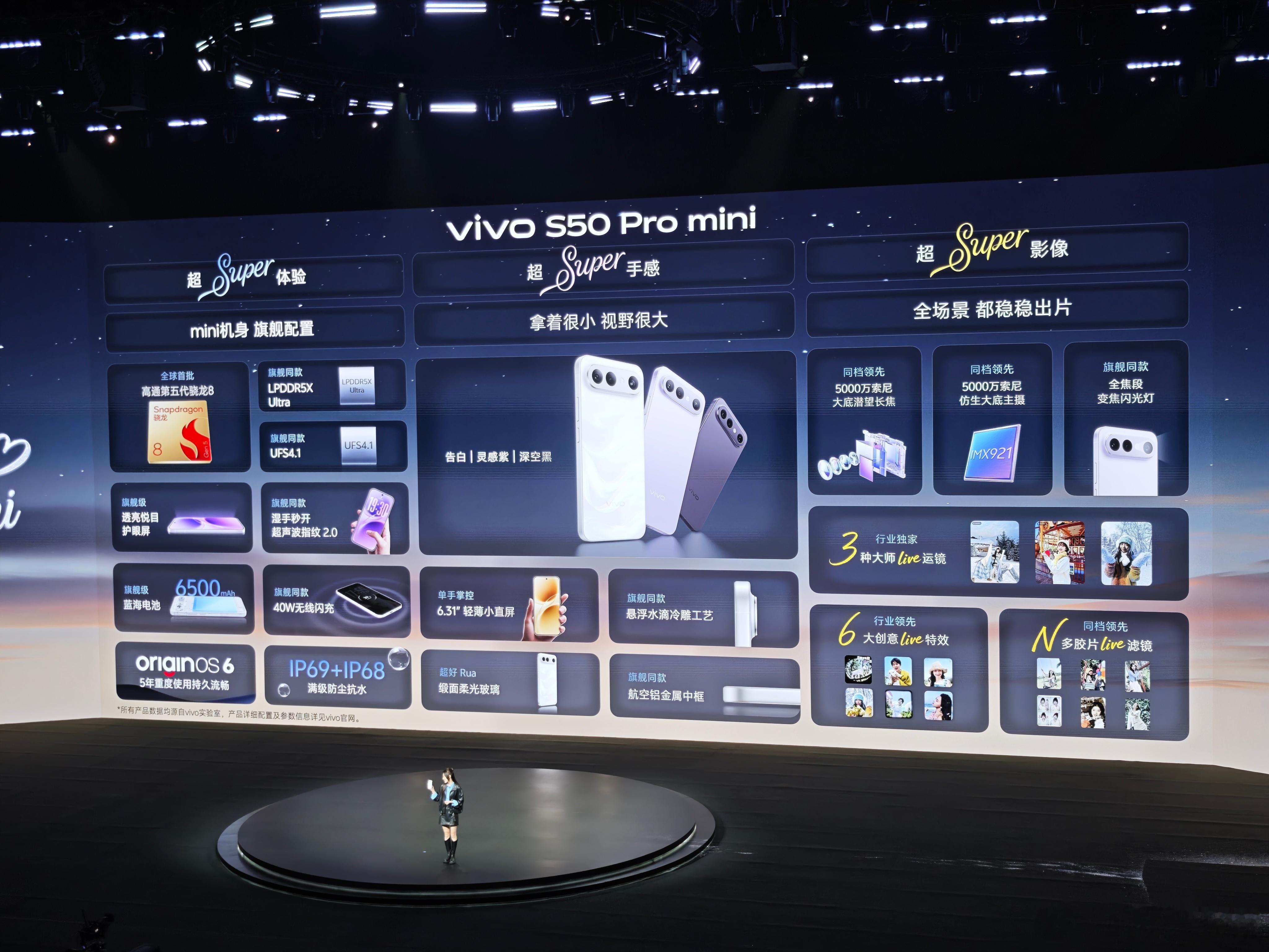 vivoS50Promini：骁龙8Gen5+LPDDR5XUltra