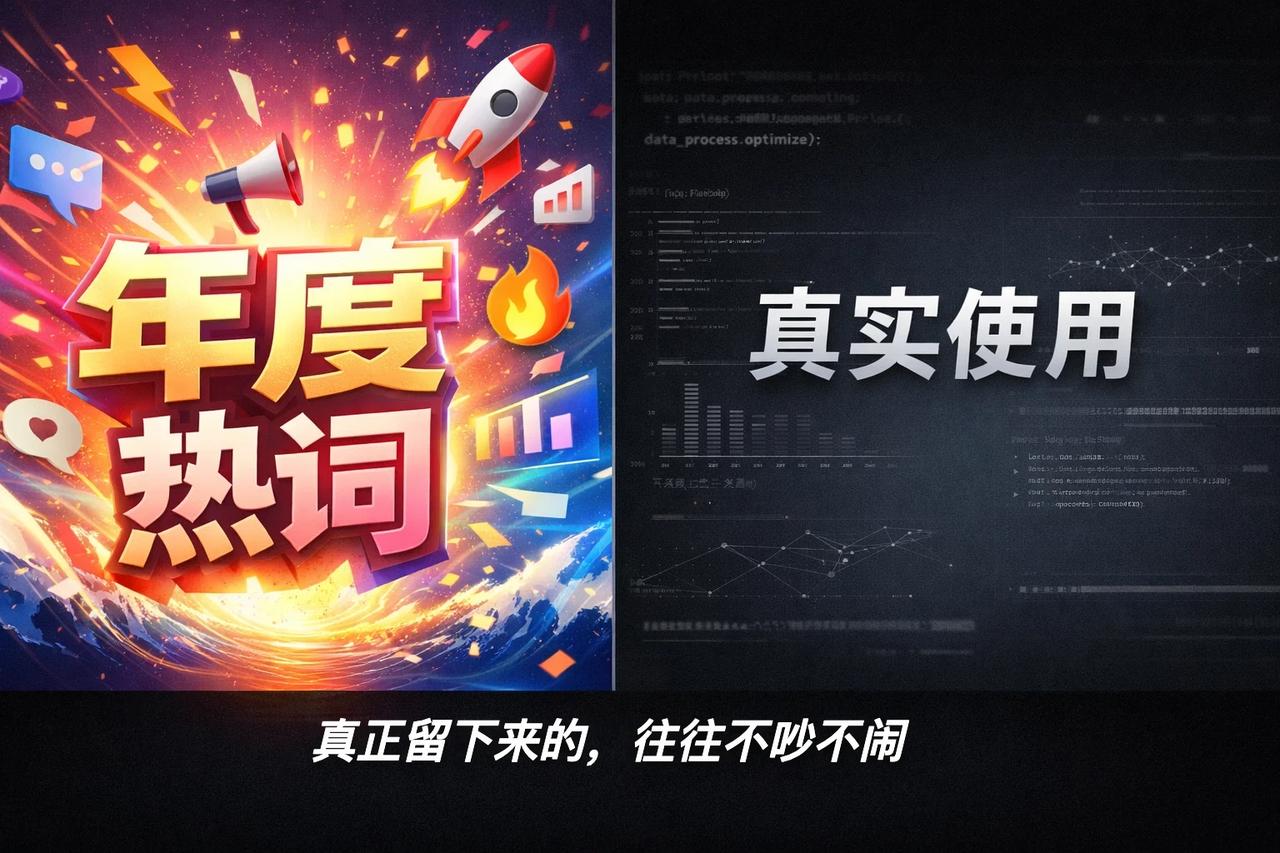 临近年底，一个很有意思的变化正在发生：大家不再问“今年最火的技术是什么”，而开始