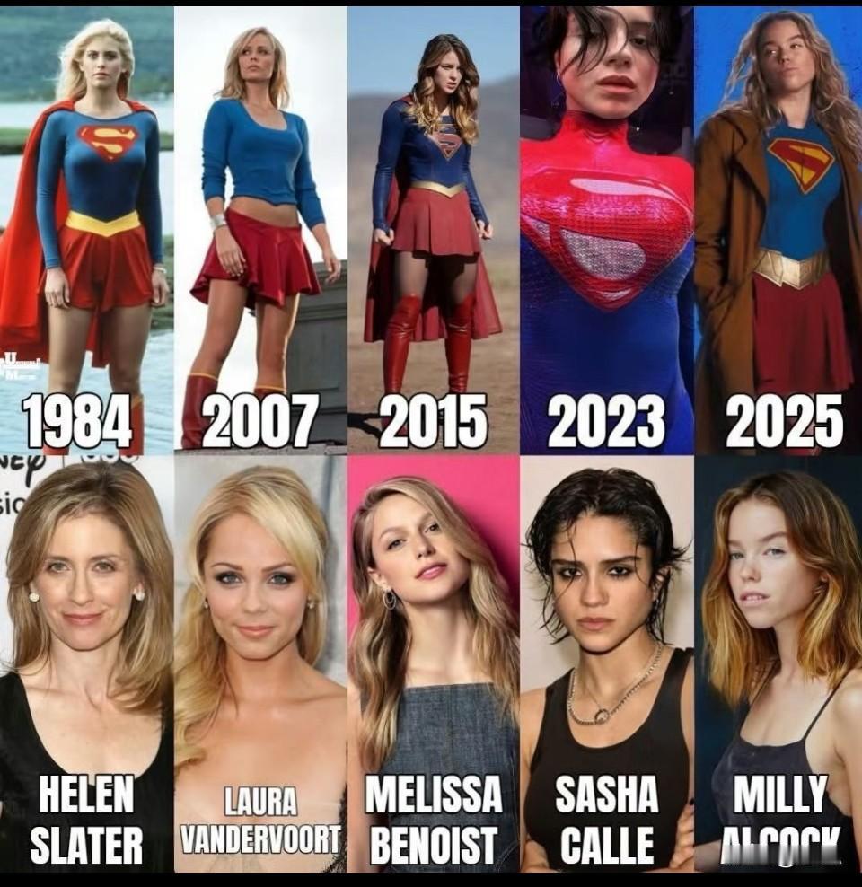 女超人的形象演变。23之前，觉得超女就应该是金发碧眼大波浪。23出来，前面的