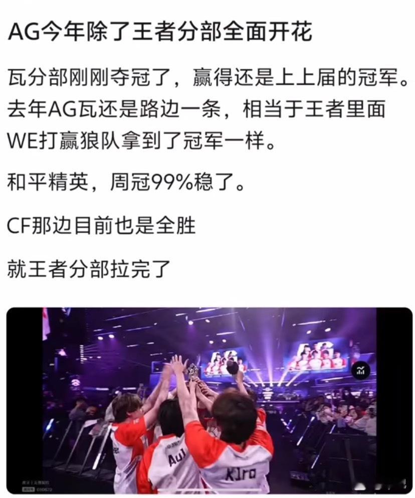 kplK吧热议：如何评价AG今年除了王者，剩下都赢麻了？