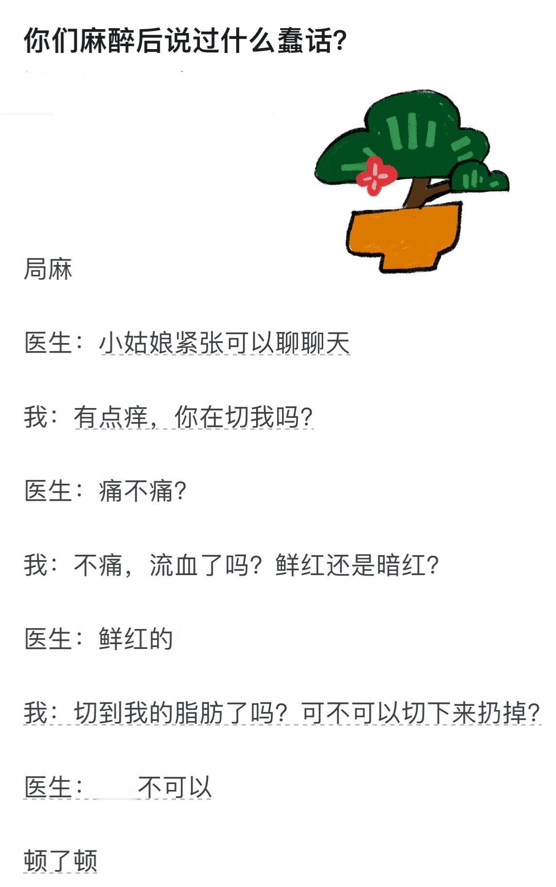 你麻醉时说过什么蠢话？