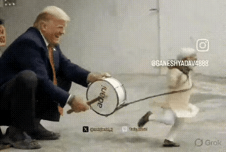 印度人做的小视频，川普像耍猴儿的一样在耍😂🤣​​​有网友评论说：​1