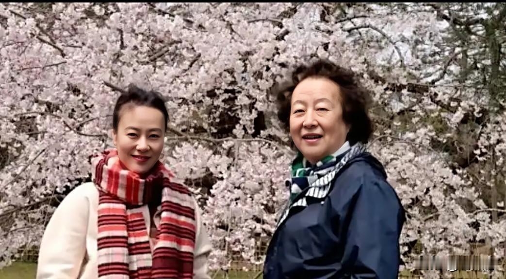 邬君梅和妈妈朱曼芳的合影真的太养眼了。邬君梅作为知名演员，气场强大，演技精湛，她