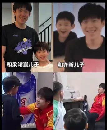 发现了吗？王楚钦是真喜欢孩子，他看孩子的眼神无比的温柔，并且孩子们也都喜欢