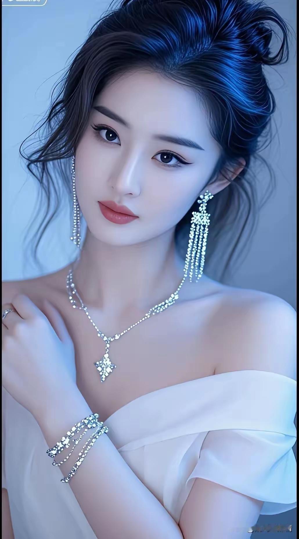 梦幻蓝调，优雅珠宝，闪耀的夜晚💎✨