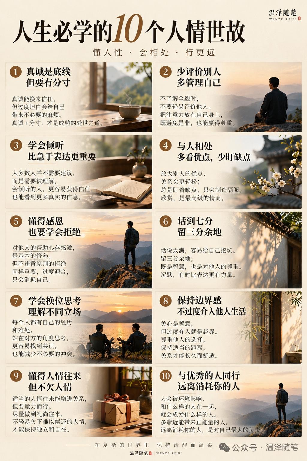 人生必学的10个人情世故！你学过几个？