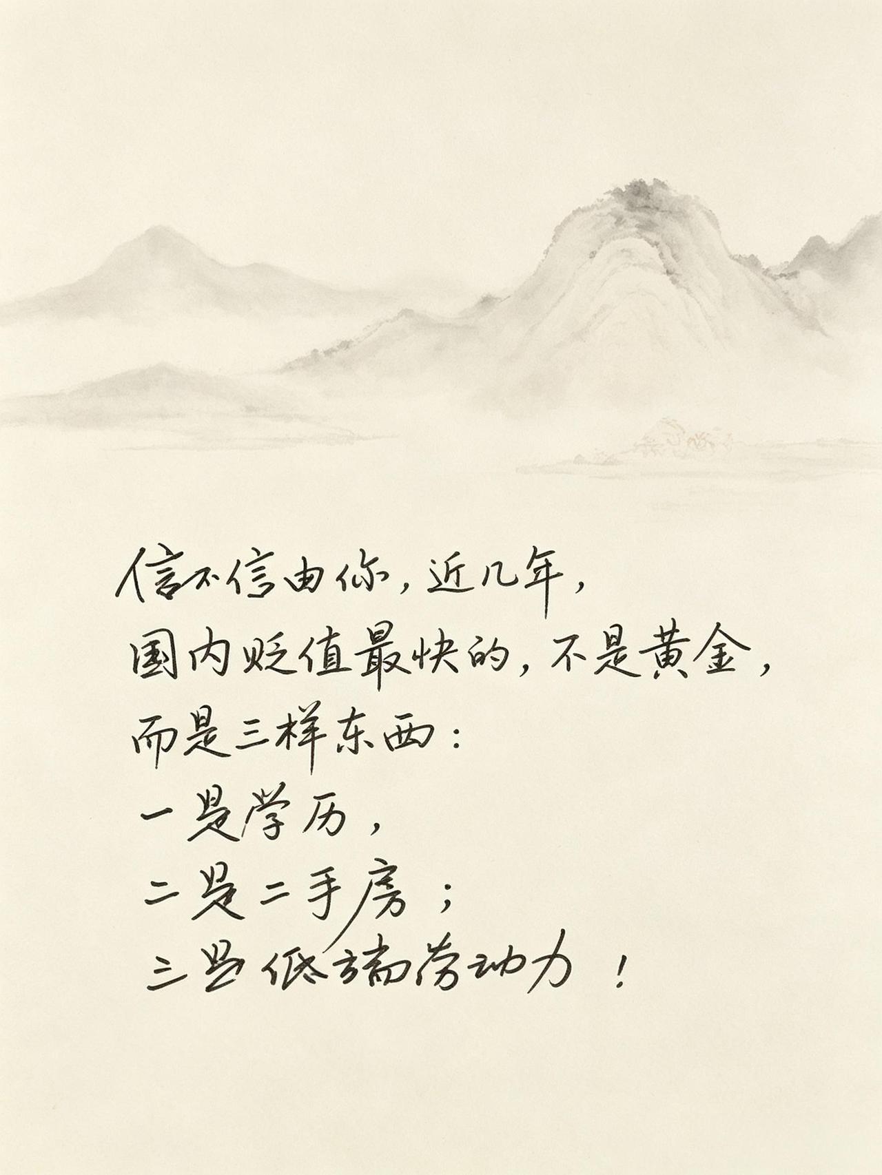 信不信由你，近几年，国内贬值最快的，不是黄金，而是三样东西：一是学历，二