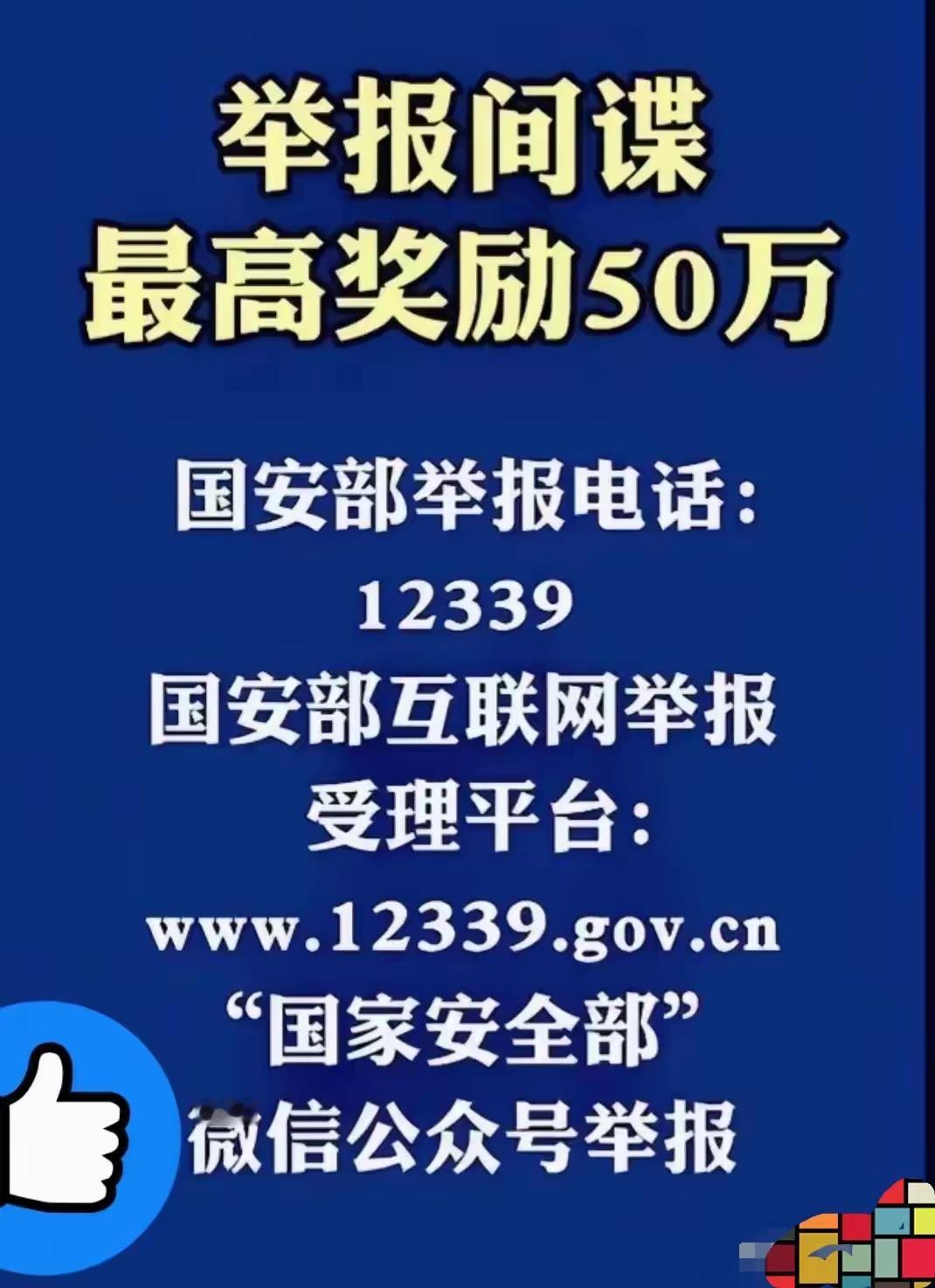 亡羊补牢，为时未晚。国家终于出手了，全国抓间谍真是大快人心！举报有功者，最高