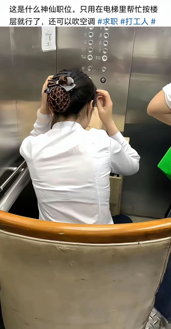 目前为止还没见过这种职业，而且我觉得也不需要这种职业。因为大家不可能连摁电梯的时
