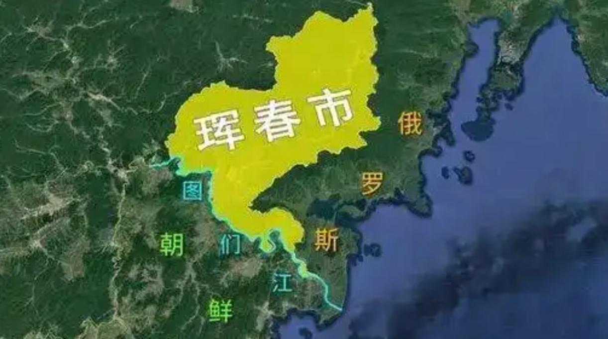 图们江出海口，是不是要加速了？直线距离，只有15公里，即便是航道，也不过几十
