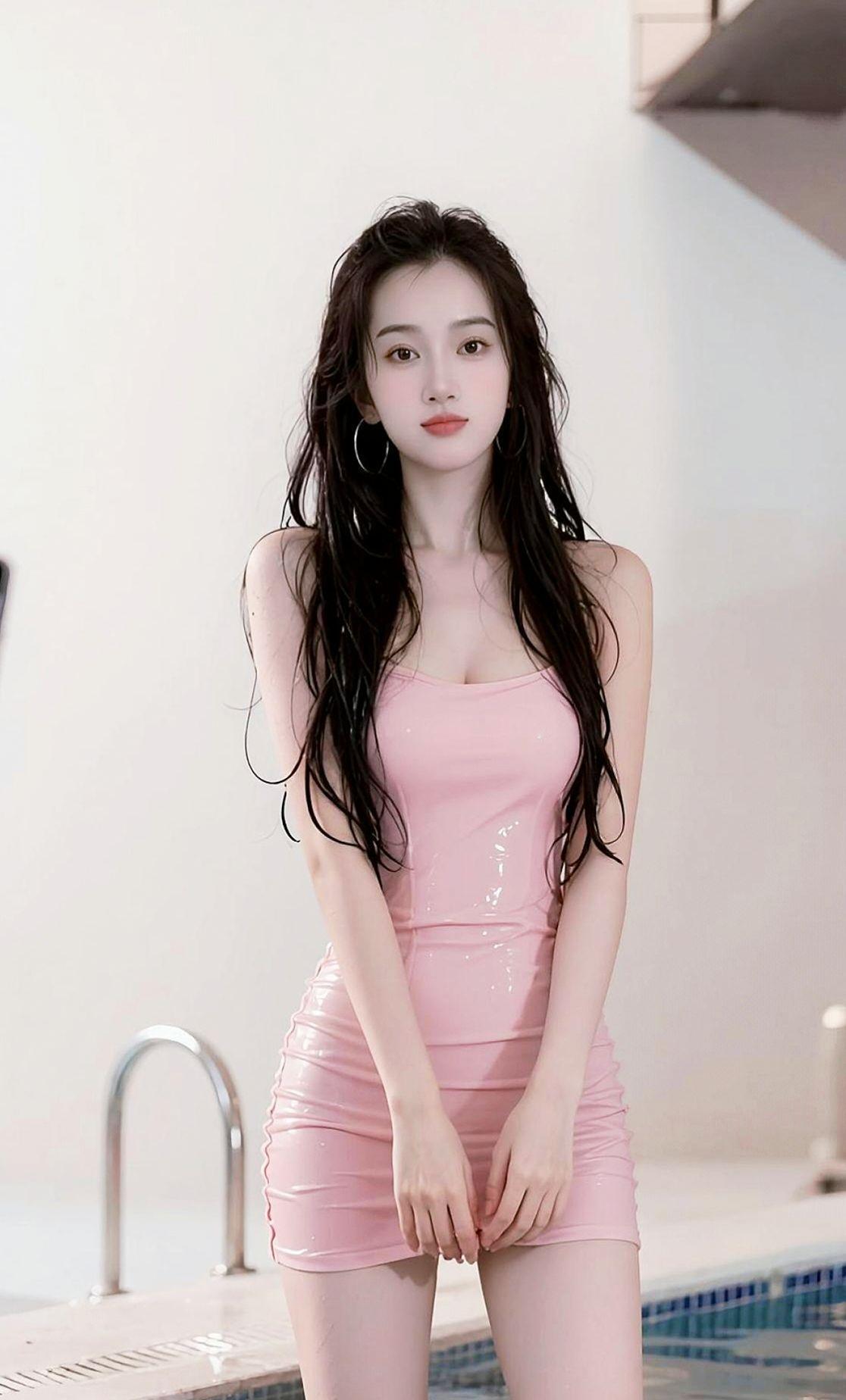 有点甜。性感大长腿女神漂亮极品身材粉色系@D0U十小助手