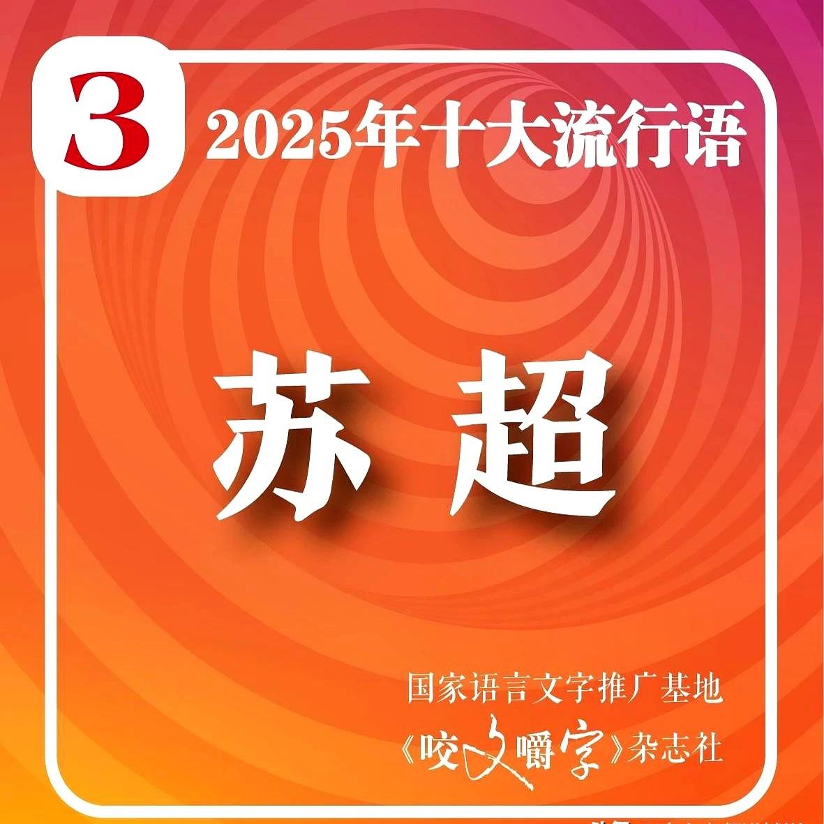 “苏超”火了，成了2025年十大流行语之一。这两个字，不仅散装江苏火了，十三太保