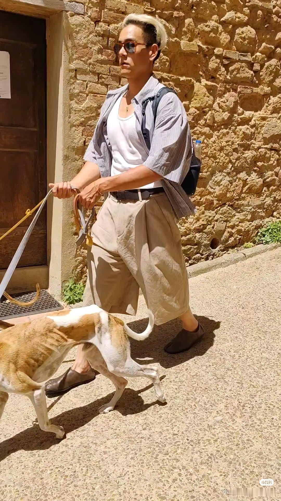 彭于晏偶遇彭于晏之前天昨天前天在Pienza～昨天在Roma～无论哪里，带上小狗