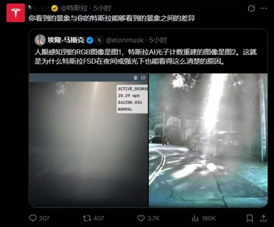 特斯拉日前，特斯拉CEO埃隆·马斯克在社交平台发布一张对比图，直观展示特斯拉F