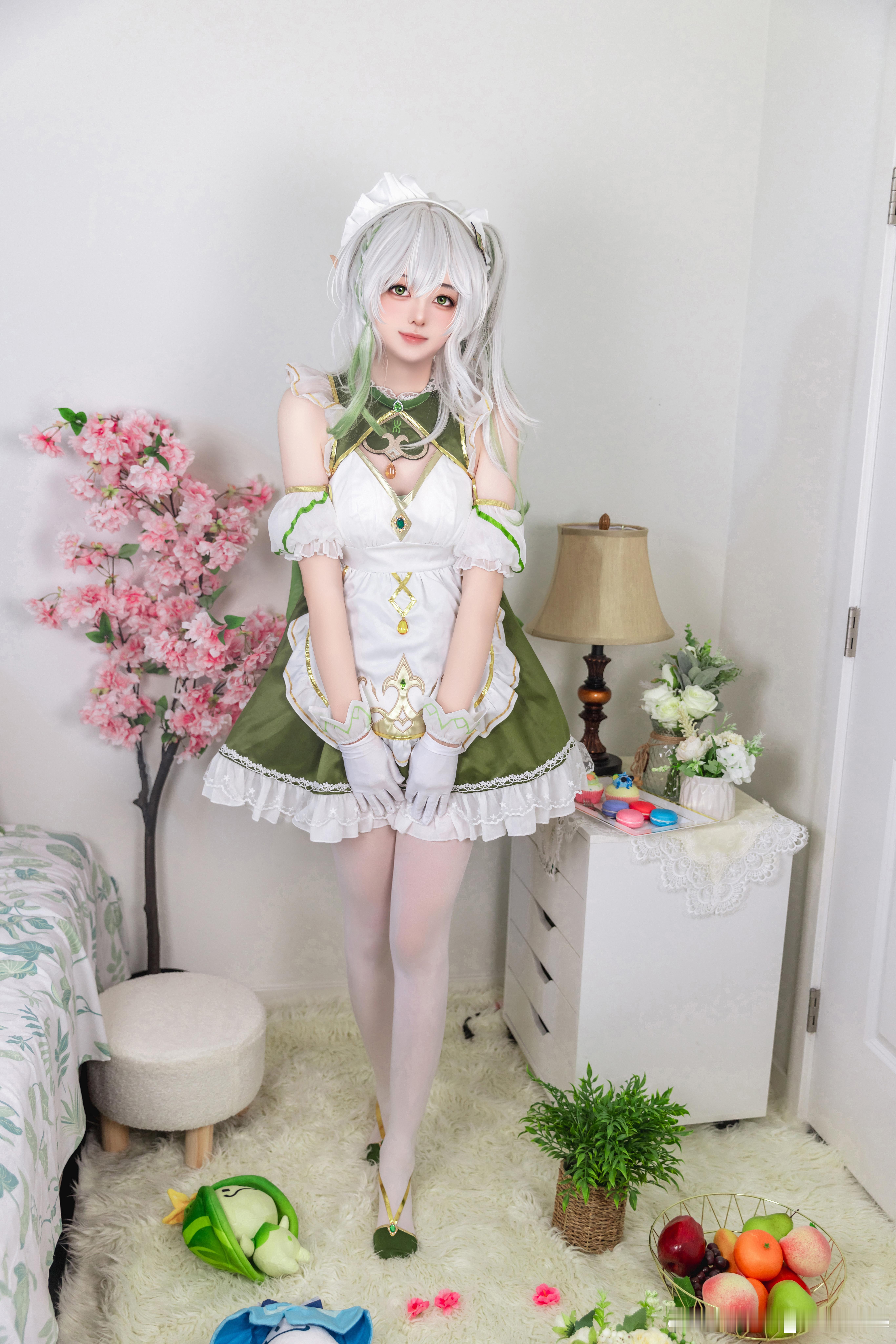 原神cosplay原神5.6动漫嘉年华纳西妲周末发张女仆小草神