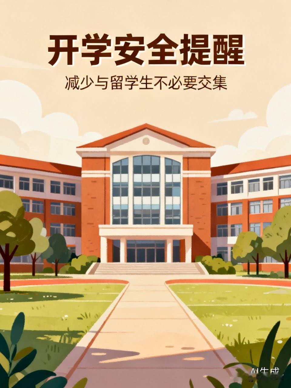 开学直接划红线！辅导员提醒女生少去留学生活动区域开学第一课，辅导员直白提醒