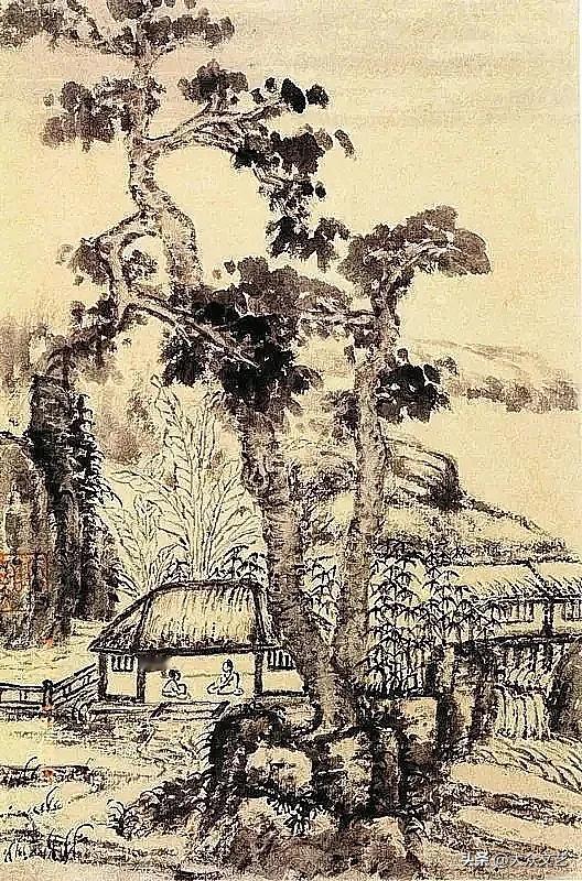 髡残（1612—1673），清初四僧之一，号石溪。明亡后抗清失败，遁入空门。其画