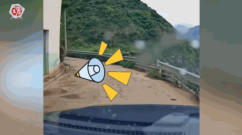 “严查到底！”近日，云南，一车主在山路上视野盲区转弯之前，按了一下喇叭鸣笛示意，