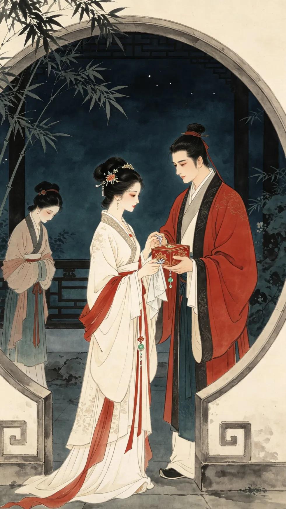 《金瓶梅》中有一个有趣的现象，这大概也是当时的现实写照：男女欢好之后，往往会互赠