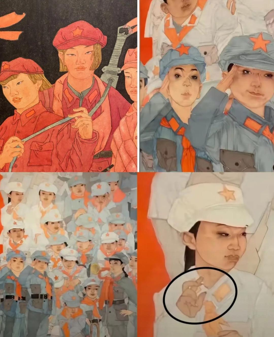 在网上粗略看到了刘教授的画，也就那么几张，里面人物一些细节，让很多网友诟病，还有