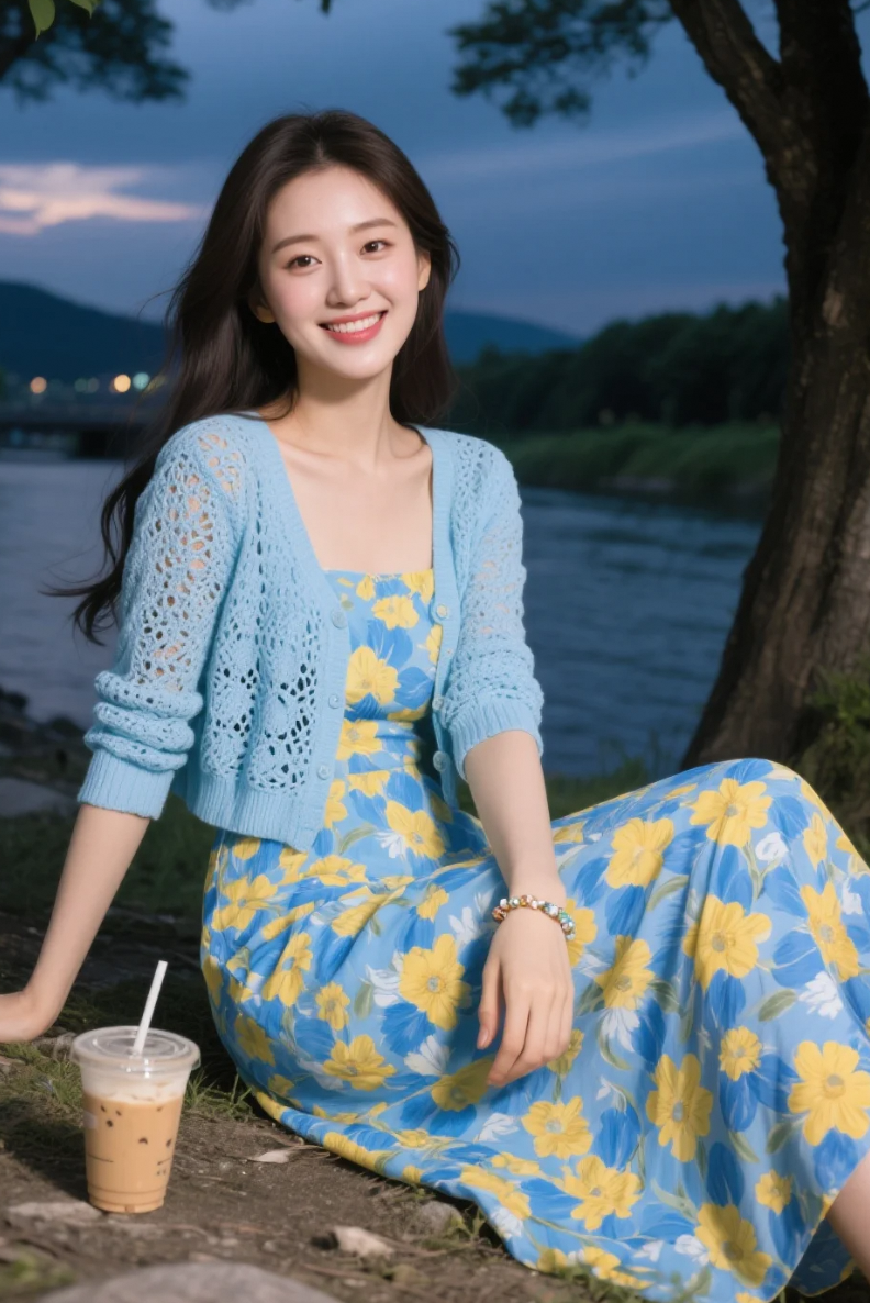 奶茶旁的她，是这个夏天最美的风景