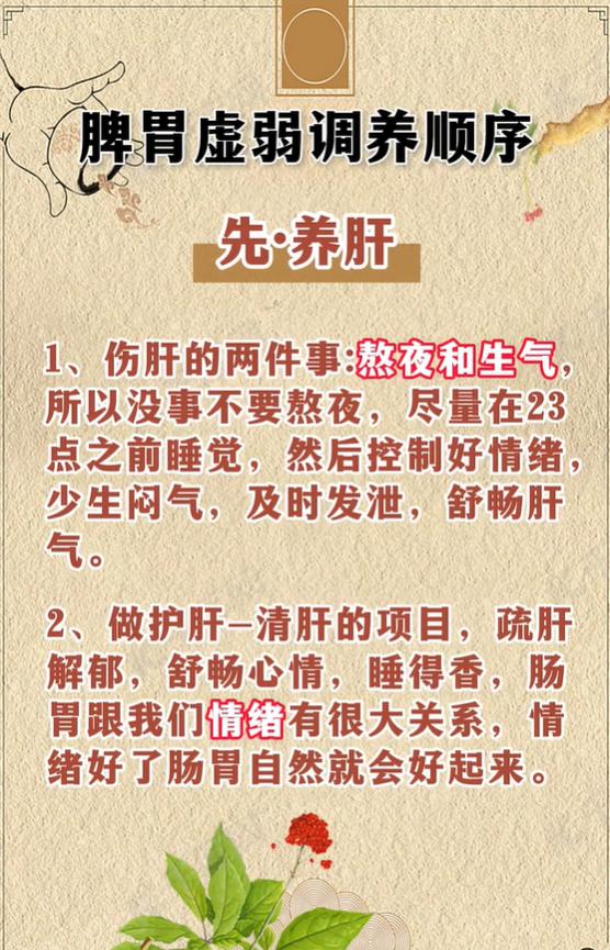脾胃虚弱别乱调，先养肝再健脾才对