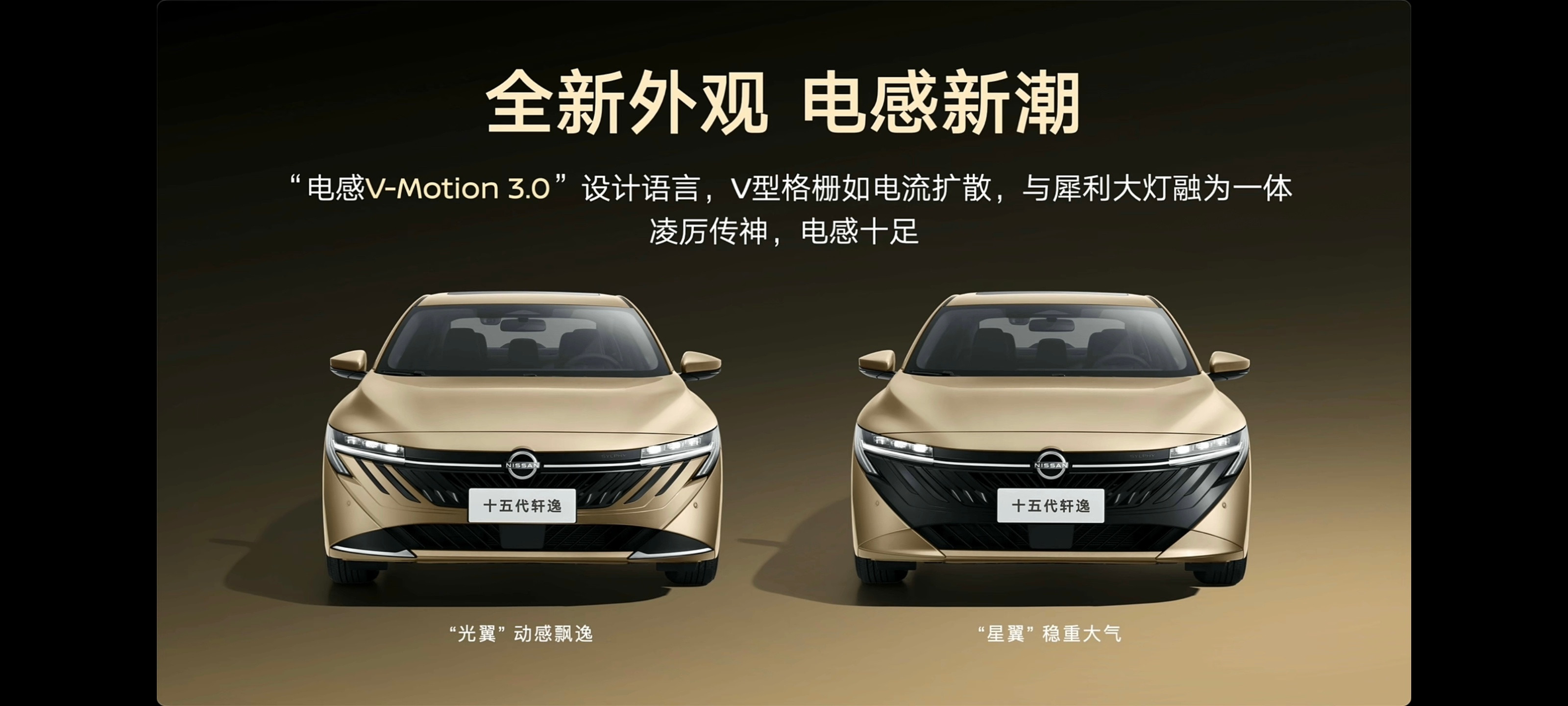 十五代轩逸双外观你选谁十五代轩逸有两种外观可供消费者选择，一个动感一个稳重，哪