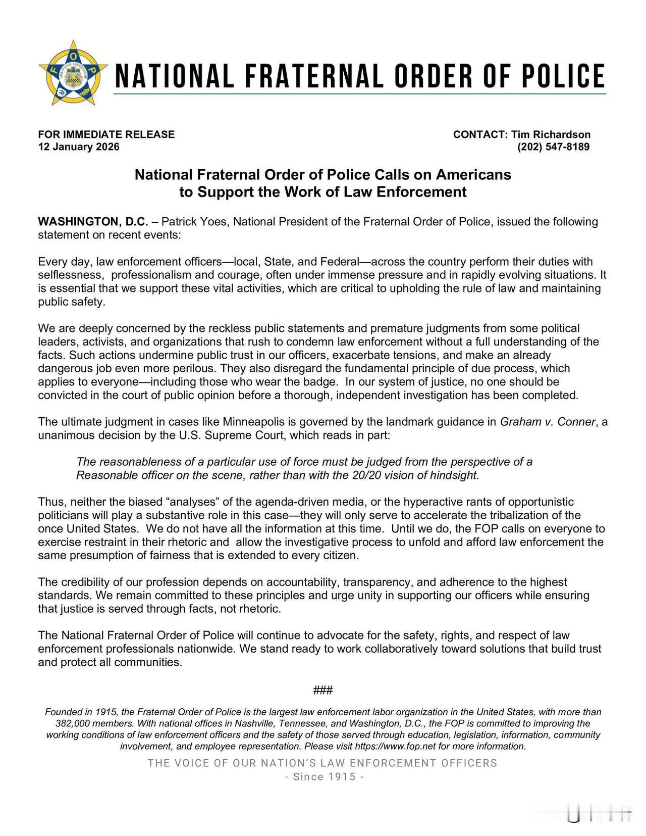 美国国家警察兄弟会(NationalFraternalOrderofP