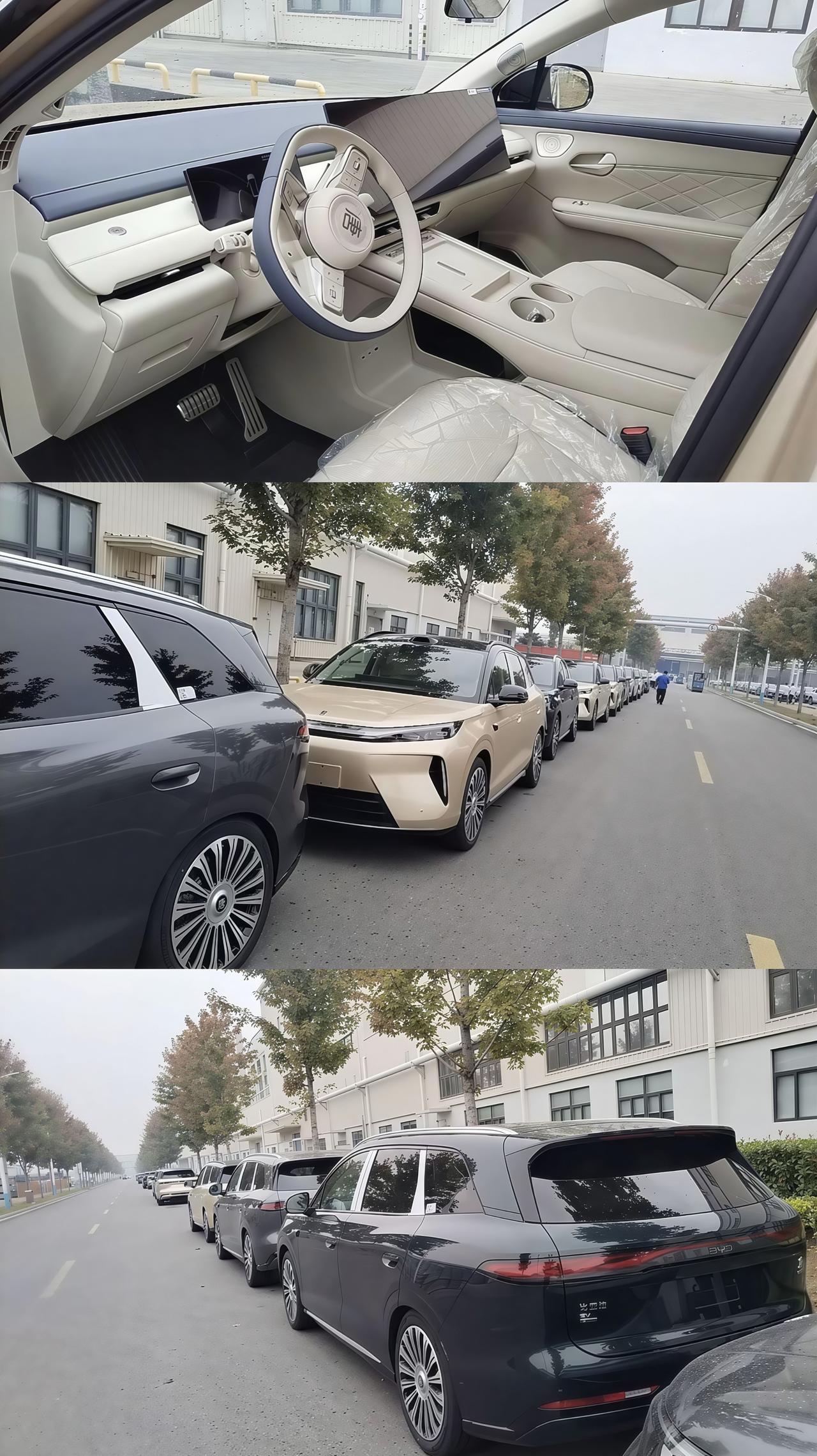 第三代比亚迪唐EV实车外观和内饰曝光，这次稳了啊。曝光的内饰图应该是最低配的