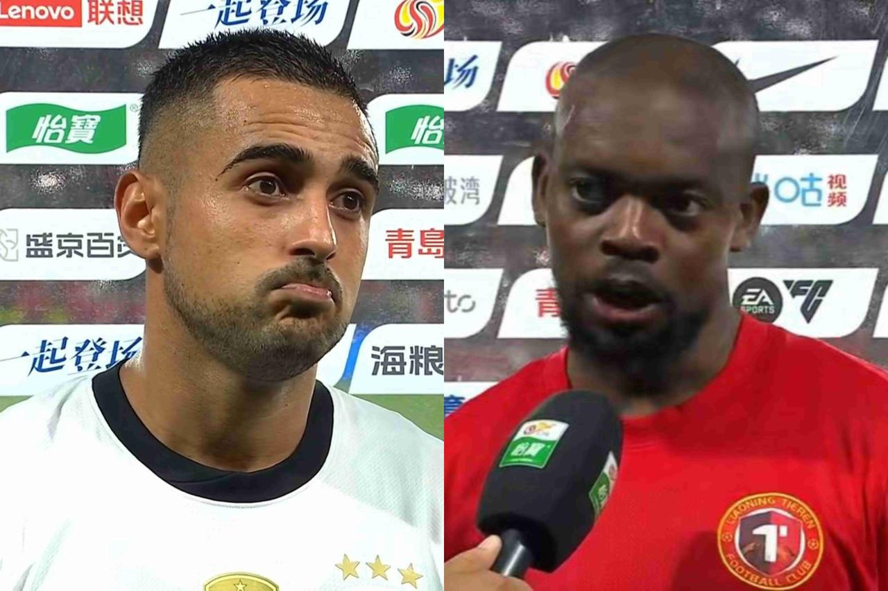 辽宁铁人vs上海海港赛后球员采访：莱昂纳多表示无话可说，姆本扎兴奋感谢教练辛勤付