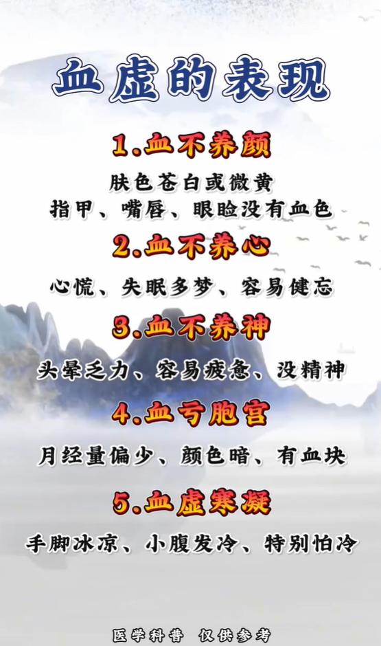 身体血虚会有哪些信号？对照看看你中招没