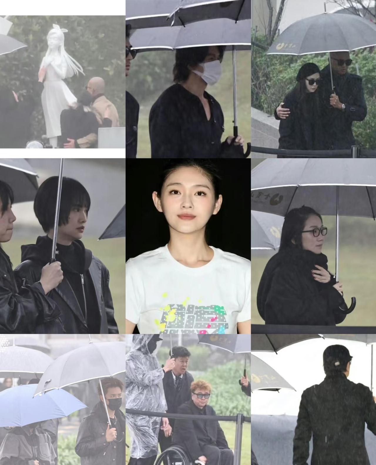 大S纪念雕像揭幕，亲朋好友亲临现场。雕像挂着粉红的面纱，由具俊晔亲手揭开。S