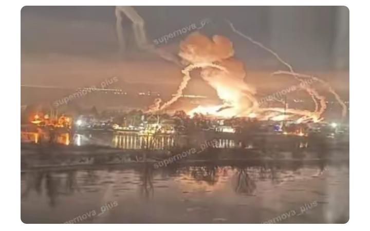 名副其实！下面附文的这个图片，有消息说是1月20日乌克兰军队，袭击俄罗斯部署在