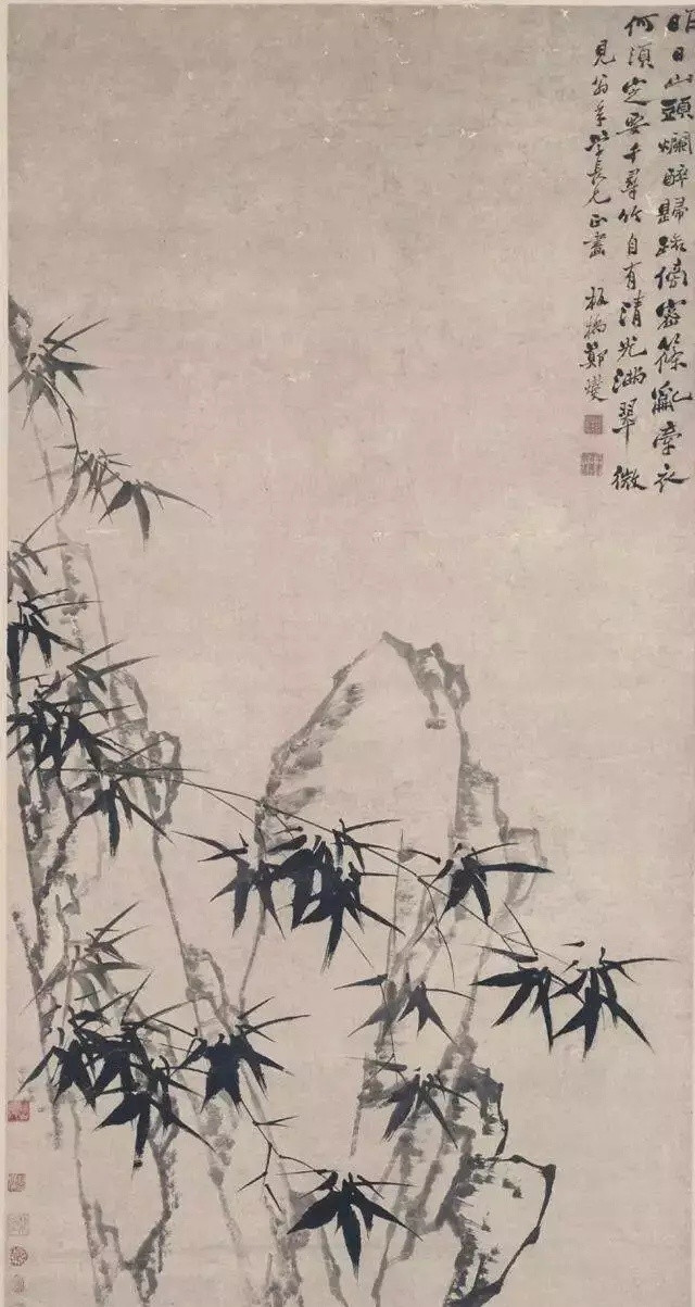 郑板桥画竹。咬定青山不放松，立根原来破岩中。千磨万击还坚劲，任尔东西南北风。这就