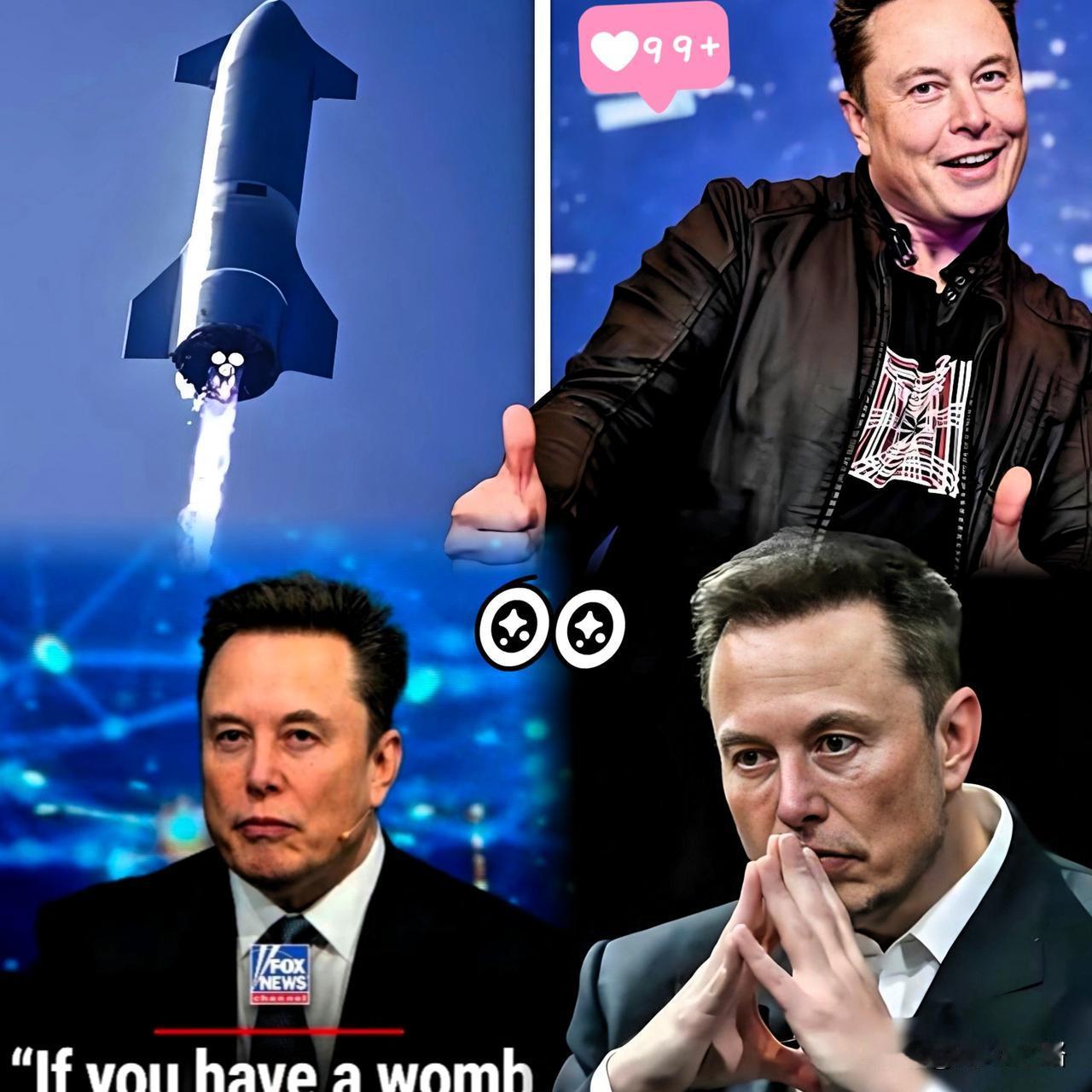 马斯克这回是真不装了，直接在推特上硬刚：“没子宫就不算女人”。这大实话放在现